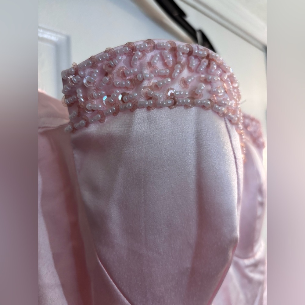 New Sweetheart Strapless Short Homecoming Dress Satin A-line Gown with Pockets - Picture 7 of 10